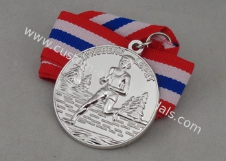 Liga de zinco morre a medalha da carcaça, emblema running de prata da medalha 3D