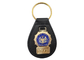 O costume da polícia de New York personalizou Keychain de couro com o emblema macio de bronze do esmalte, ouro chapeado