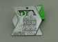 Medalha dura de imitação de prata antiga da maratona das medalhas da fita 900*25