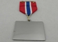 A medalha de aço inoxidável da fita da impressão deslocada, costume concede medalhas com ouro, níquel, bronze, chapeamento de cobre