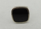 botão de punho quadrado da prata esterlina de 17 milímetros, chapeamento de níquel 3D pequeno para a empresa