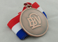 50 milímetros 3D gravaram as medalhas da fita, medalha da lembrança do Triathlon com fita do pescoço