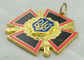Medalha transversal liga de zinco do esmalte do Sward, esmalte duro de imitação, chapeamento de ouro