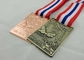 Medalhas ligas de zinco 3d da fita, chapeamento de bronze antigo para o memorial