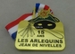 Crachá das medalhas da celebração do carnaval de Bélgica do ouro, medalhas ligas de zinco dos esportes