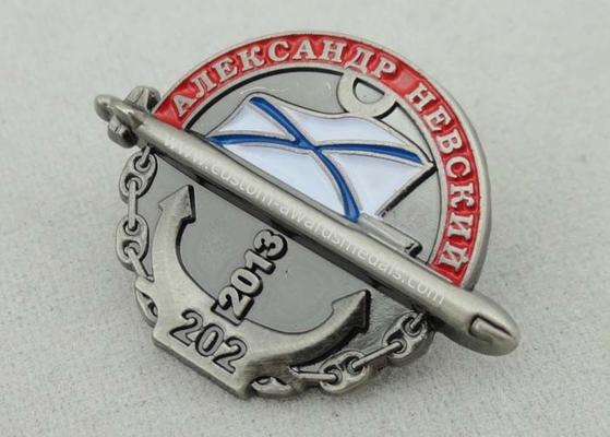 A coruja de prata morre as medalhas do molde, 90 medalhas do diâmetro 3D com a corrente do metal para o presente