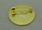 Pin incorporado personalizado do esmalte sintético, Pin de bronze do ouro com parte traseira lisa e lisa