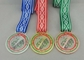 Chapeamento de cobre das medalhas da fita do Triathlon da caça do ovo, impressão a cores completa