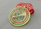 Medalhas da fita do Triathlon da caça do ovo, chapeamento de cobre de 3.0mm com a fita da cor completa