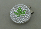 Eco - grampo amigável do tampão de golfe com cristal de rocha, emblema duro do Pin do broche do ferro