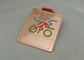 Medalhas de cobre da fita com fita da impressão e esmalte macio para a medalha do Triathlon