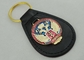 Esmalte macio transparente Keychains de couro personalizado para a polícia militar de Rússia