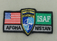 Remendos feitos sob encomenda do bordado de ISAF/remendos militares tecidos de Velcro de América