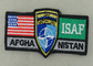 Remendos feitos sob encomenda do bordado de ISAF/remendos militares tecidos de Velcro de América