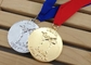 Marcial liga de zinco militar do costume 3D dos crachás da lembrança da concessão olímpica da maratona do futebol