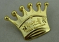 a coroa 3D de bronze morre logotipo macio colado do chapeamento de ouro do Pin do esmalte personalizado