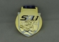 As medalhas da fita da maratona morrem carcaça com esmalte macio, chapeamento de ouro 3D