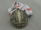 Chapeamento de bronze da antiguidade da medalha da fita da impressão da reunião de esporte da maratona