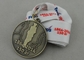 Chapeamento de bronze da antiguidade da medalha da fita da impressão da reunião de esporte da maratona