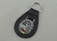 Liga de zinco morrem as portas-chaves de couro personalizadas da carcaça com o emblema de prata antigo do chapeamento