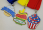 2 medalhas para esportes, medalha da fita do pescoço do logotipo dos lados de serviço do exército