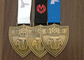 Medalhas de bronze ligas de zinco da fita dos esportes para lembranças/honra/prêmio