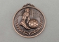 O futebol morre projeto das medalhas 3D do molde um chapeamento de cobre antigo de 45 milímetros/bronze