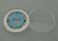 Moedas personalizadas Departamento de Defesa com embalagem da caixa e borda do corte do diamante