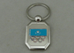 Keychain de anúncio olímpico liga de zinco morre carcaça com chapeamento de prata