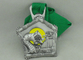 O clube esfrega medalhas ligas de zinco da fita 3D morre carcaça com prata macia do esmalte/antiguidade