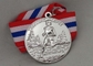 Liga de zinco morre a medalha da carcaça, emblema running de prata da medalha 3D